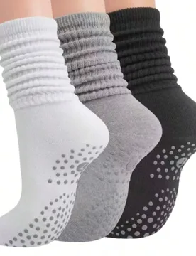 Pares de calcetines de yoga holgados para mujer, adecuados para deportes, calcetines de pilates, calcetines de regalo para parejas al aire libre 4 par - Shein - FashionsVida