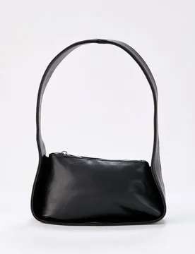 Women's Asymmetric Baguette Bag in Black - Black - Size: One Size - Belissh - FashionsVida