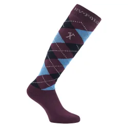 Socken ARGYLE plum-navy-mid blue 35-38