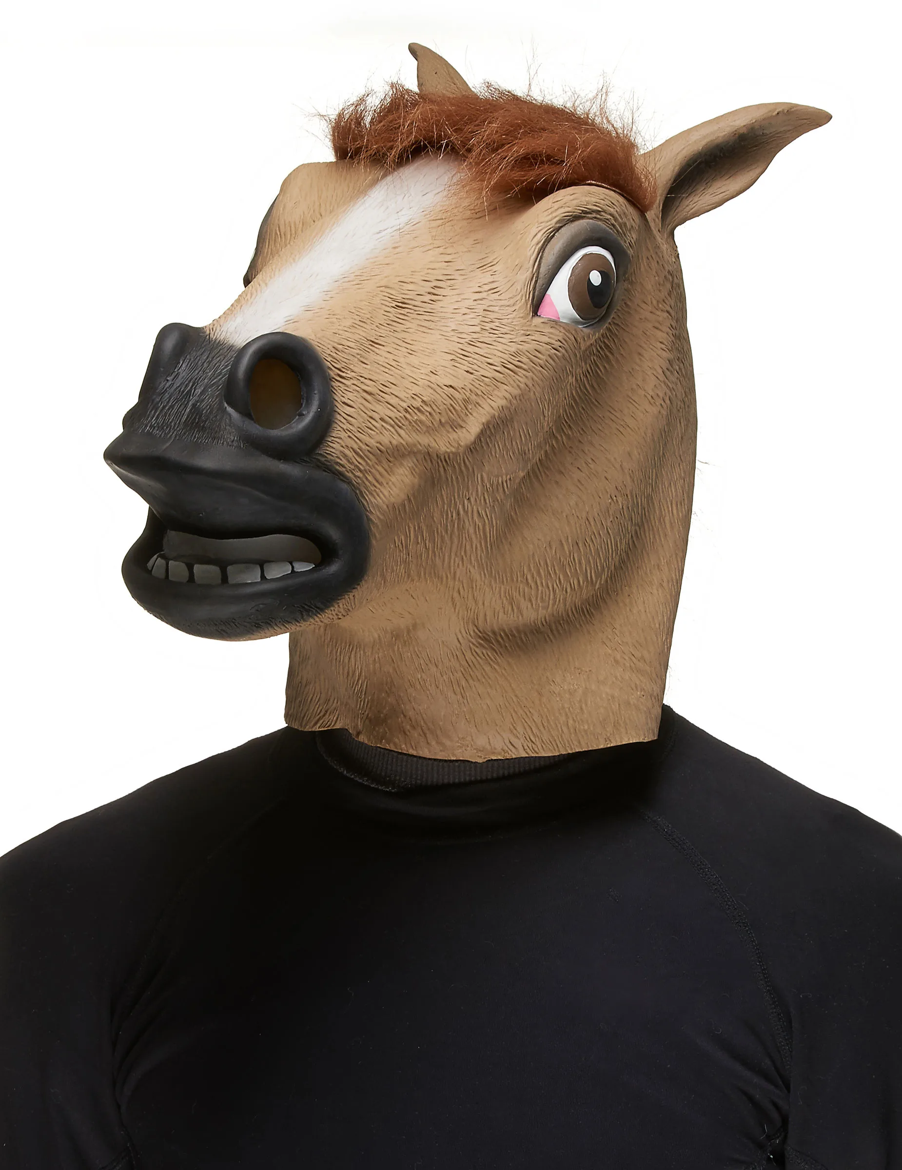 Pferd Maske Tiermaske braun-schwarz - KARNEVAL-MEGASTORE - FashionsVida