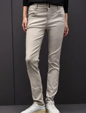 Slim Fit Coated Hose female Beige - Street One - FashionsVida
