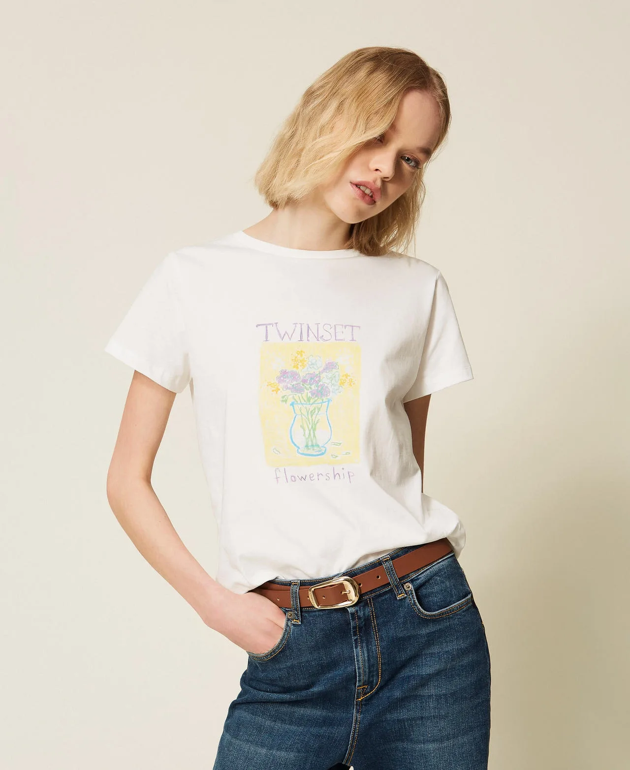 T-shirt regular avec imprimé - TWINSET - FashionsVida