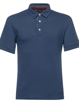 Polo A Maniche Corte Piquet Print True Navy XL - Geox - FashionsVida