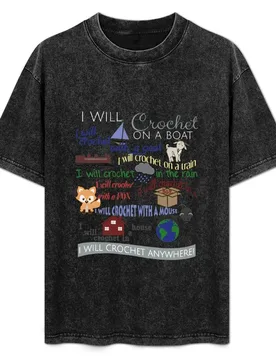 I Will Crochet on a Boat... Anywhere! T-Shirt Daily Wear Print T-Shirt - Aliexpress - FashionsVida