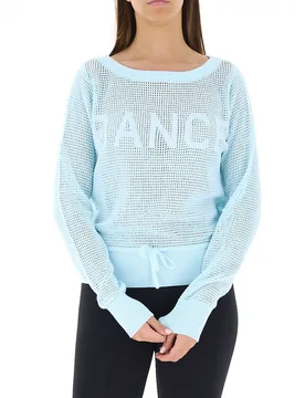 Felpa traforata AZZURRO CHIARO M - DEHA - FashionsVida