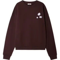 Sudadera sin capucha de hombre oversize con flor flocada