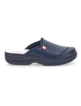 Ciabatte Da Lavoro Blu Vera Pelle Made In Italy 553 37 - MRS CHEF - FashionsVida