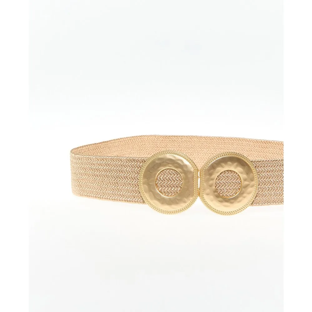 Cinturón elástico aplique oro - Sfera - FashionsVida
