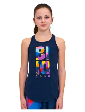Twiggy Chill Sleeveless T-shirt Dark Blue / Mixed 10-11 Years - Bidi badu - FashionsVida