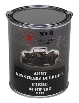 Farbdose Army Lack 1 L matt - Schwarz Schwarz adult - MFH - FashionsVida