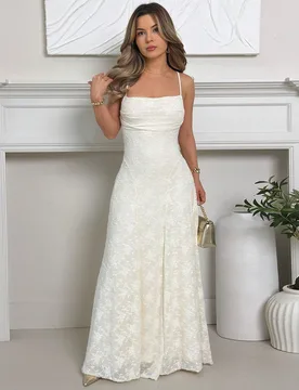 Vestido de mujer color albaricoque de punto jacquard sin espalda, elegante vestido de fiesta de Año Nuevo, ropa de Navidad, atuendo de Acción de Gra - Shein - FashionsVida