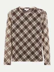 RED LABEL Mesh-Shirt mit Karomuster Mehrfarbig 40