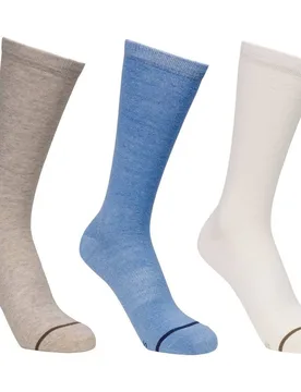 Women's Heathan Socks (Pack of 3) in Light Beige Size: 3-6 - Light Beige - Size: 3-6 - Trespass - FashionsVida