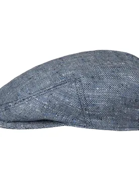 Kent Lanfield Flat Cap by - blue-white - Herren - Size: 57 cm - Stetson - FashionsVida