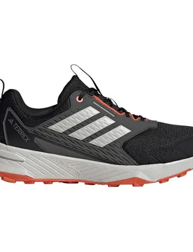 Tracefinder Trail Running Shoes Core Black / Grey One / Semi Impact Orange UK 9.5 Men - Adidas - FashionsVida