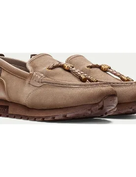 Mocasines deportivos de mujer de piel con detalle de cordón - Hispanitas - FashionsVida