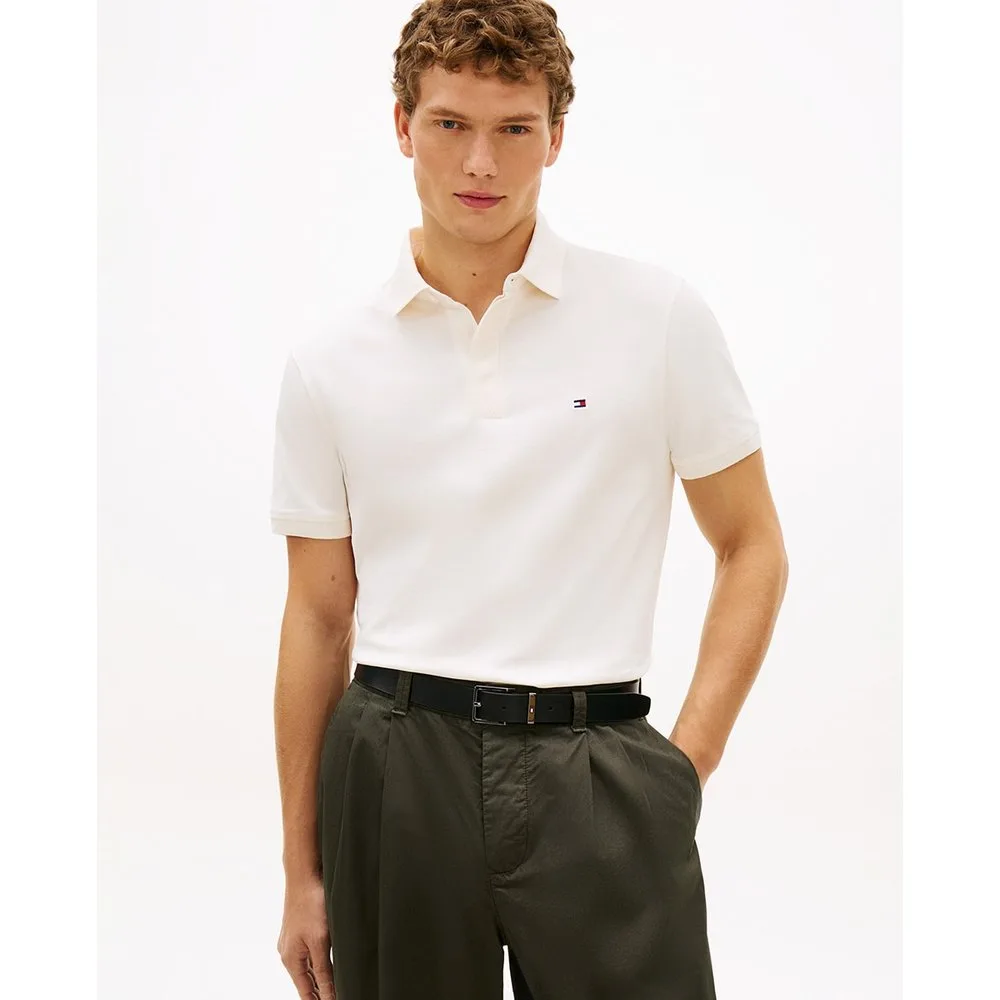 Polo de caballero de manga corta liso de piqué - Tommy Hilfiger - FashionsVida