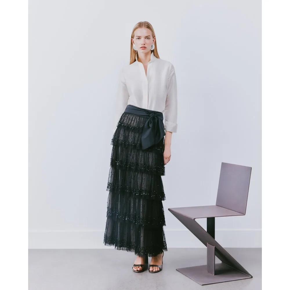 Falda midi tul volantes pedrería - Woman Fiesta El Corte Inglés - FashionsVida