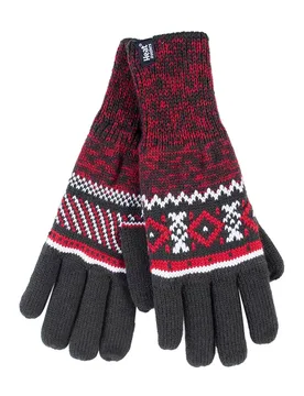 Mens Nordic Fleece Lined Thermal Gloves - - Size: L-XL - Heat Holders - FashionsVida