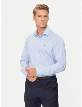 Hemdbluse Mw0mw38347 - Flex Ppln-C10 R Breezy Blue Eu 39 Male - Tommy hilfiger - FashionsVida