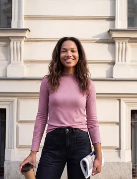 Street One Langarm Shirt mit Turtle Neck female Rosa - Street One Studio - FashionsVida
