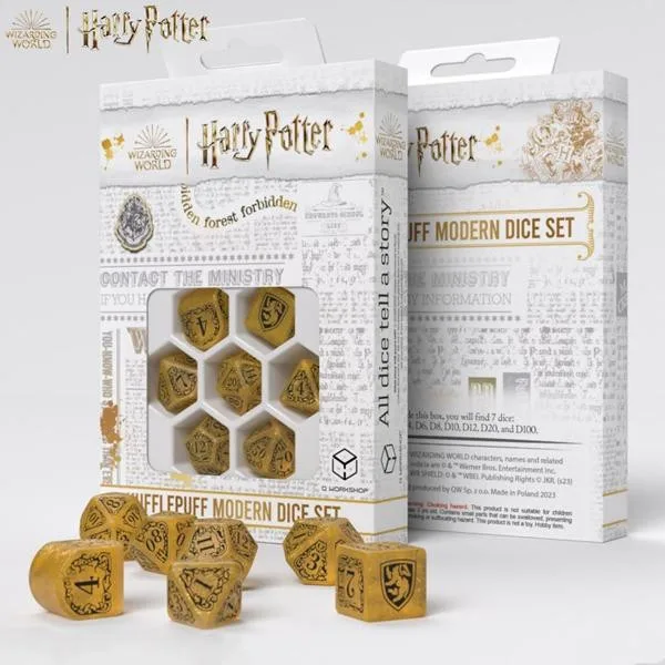 Harry Potter - Modern Dice Set: Hufflepuff Yellow - Q Workshop - FashionsVida