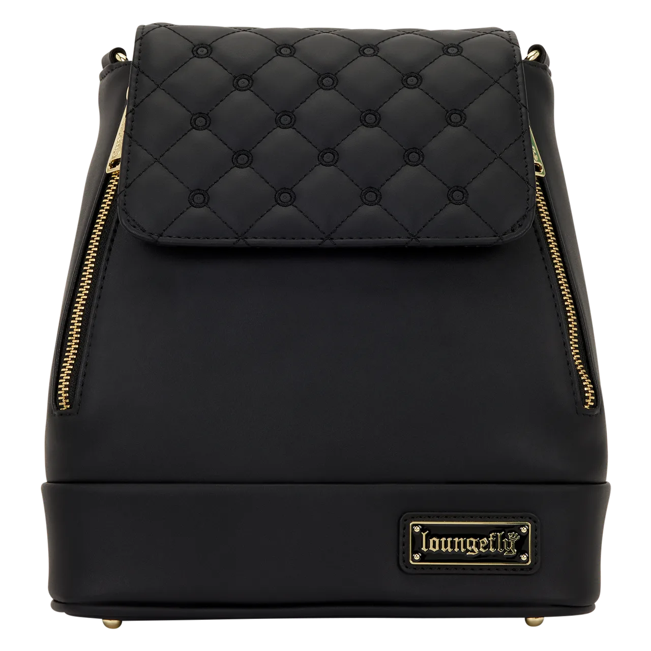 The Lilly Black Convertible Mini Backpack & Crossbody Bag - Loungefly - FashionsVida