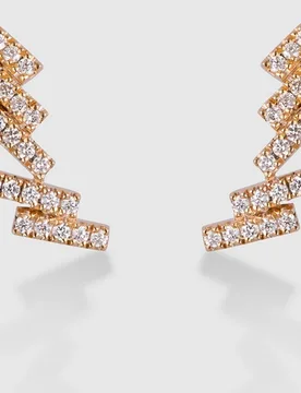 Gold & Roses - Pendientes Skiline de oro rosa y diamantes Gold & Roses - Gold & Roses - FashionsVida
