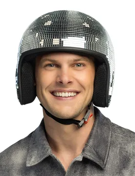 Helm Diskokugel Silber für Erwachsene - BOLAND BV - FashionsVida
