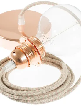 Cables Lampe Suspendue Pendel Pour Abat-jour Rd61 Lozenge Diy 50 Cm Ancient Pink / Copper One Size - Creative - FashionsVida