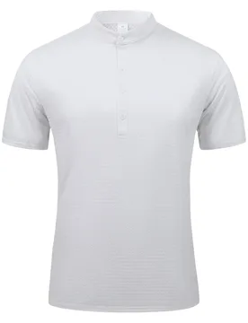 Summer new style men's fashionable trendy breathable quick-drying fitted stand-up collar casual sports short-sleeved T-shirt - Aliexpress - FashionsVida