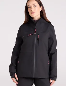 Cortina Womens Extreme 3 Layer Waterproof Ski Jacket - Black - Black - Size: 12 - Mountain Warehouse - FashionsVida
