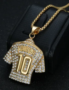 Hip Hop Football Jersey 10 Iced Out Shiny CZ Pendant Men Gold Silver Color Stainless Steel Sports Necklace for Women Jewelry - Aliexpress - FashionsVida