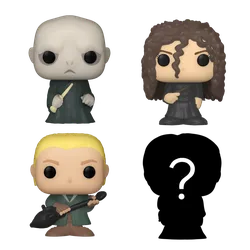 Bitty POP! Harry Potter: Lord Voldemort, Draco Malfoy (Quidditch) & Bellatrix Lestrange 4-Pack