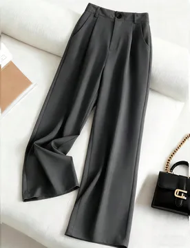 Pantalones de traje casual de unicolor para mujer, para mujeres de talla pequeña Petite XXS - Shein - FashionsVida