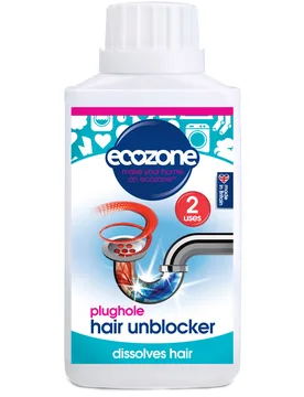 Plughole Hair Unblocker - 250ml - Ecozone - FashionsVida