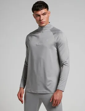 Camiseta de entrenamiento con cremallera de 1/4 para hombre de MP - tormenta - XXS - MyProtein - FashionsVida