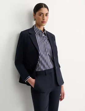 Cotton Rich Tailored Blazer Navy female - Sportscraft - FashionsVida