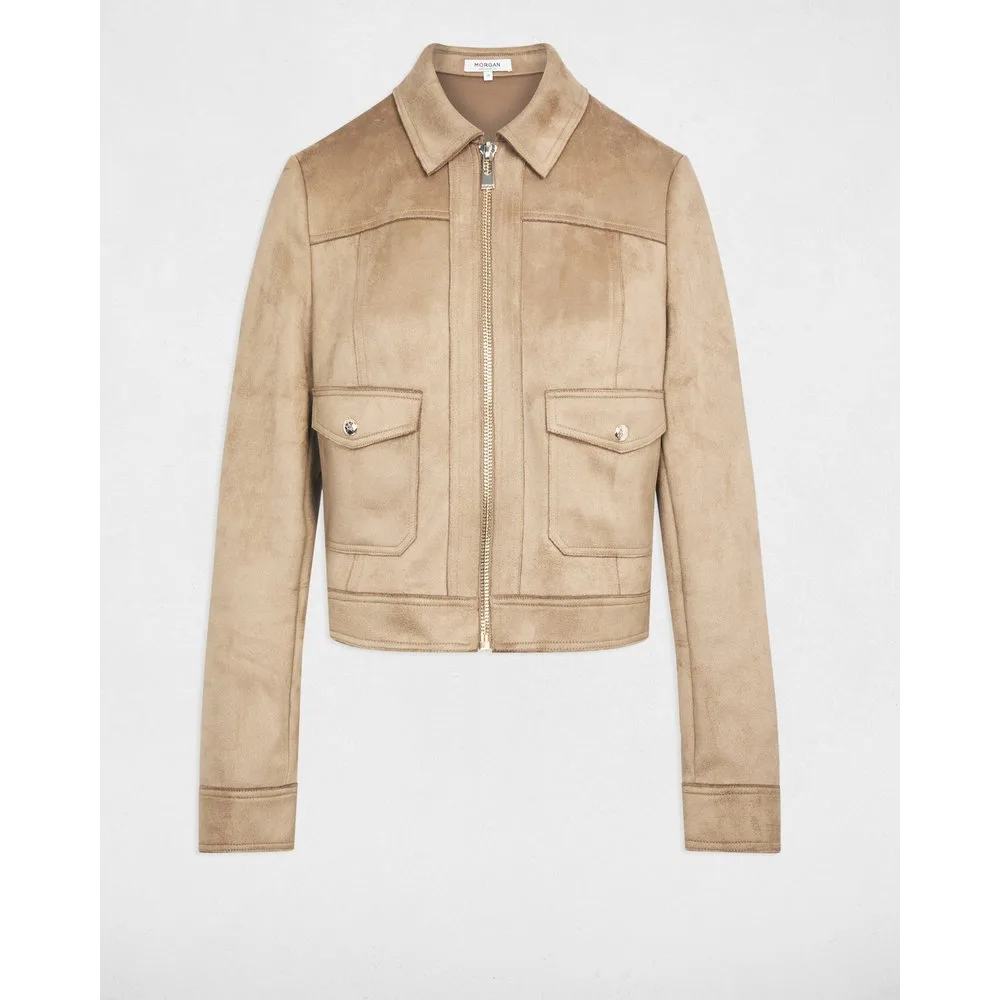 Cazadora de mujer con cremallera - Morgan - FashionsVida