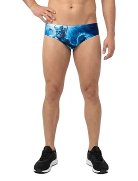 Poseidon God Wp Swimming Brief Navy M Men - TURBO - FashionsVida