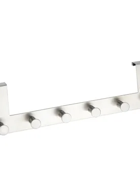 Türgarderobe Edelstahl Mod. Celano, 6 Haken, für Türfalzstärken bis 2 cm - WENKO - FashionsVida