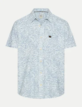 Hemd mit Allover-Print Blau M - Camel active - FashionsVida