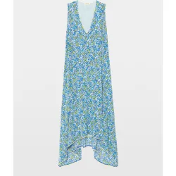 Zadig & Voltaire - Vestido midi asimétrico estampado con alas bordadas