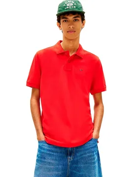 Polo A Maniche Corte Dm0dm22711 Rapid Red S - Tommy Jeans - FashionsVida
