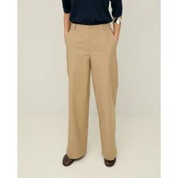 Pantalón anchos de mujer de tiro bajo con y cintura con elástico trasero