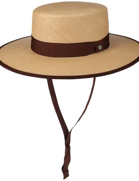 Córdoba Twotone Panama Hat by - beige-brown - Female - Size: M (57-58 cm) - Lierys - FashionsVida