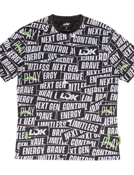 Sticker Storm Short Sleeve T-shirt Black / White L - Lok - FashionsVida