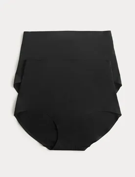 Pack Body Invisibles™ No VPL Shaping Briefs Black female - Body by M&S - FashionsVida