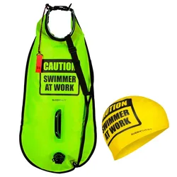 Caution Swimmer At Work Buoy 28l Yellow 28 Liters unisex
