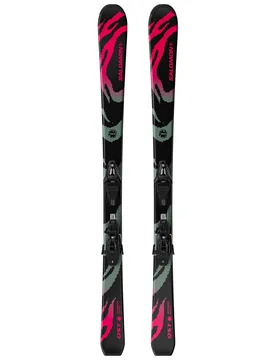 Ski Set inkl. Bdg. Skis all-mountain Qst S + C5 GW JR Black 2027 Kindergröße 110 cm schwarz - Salomon - FashionsVida